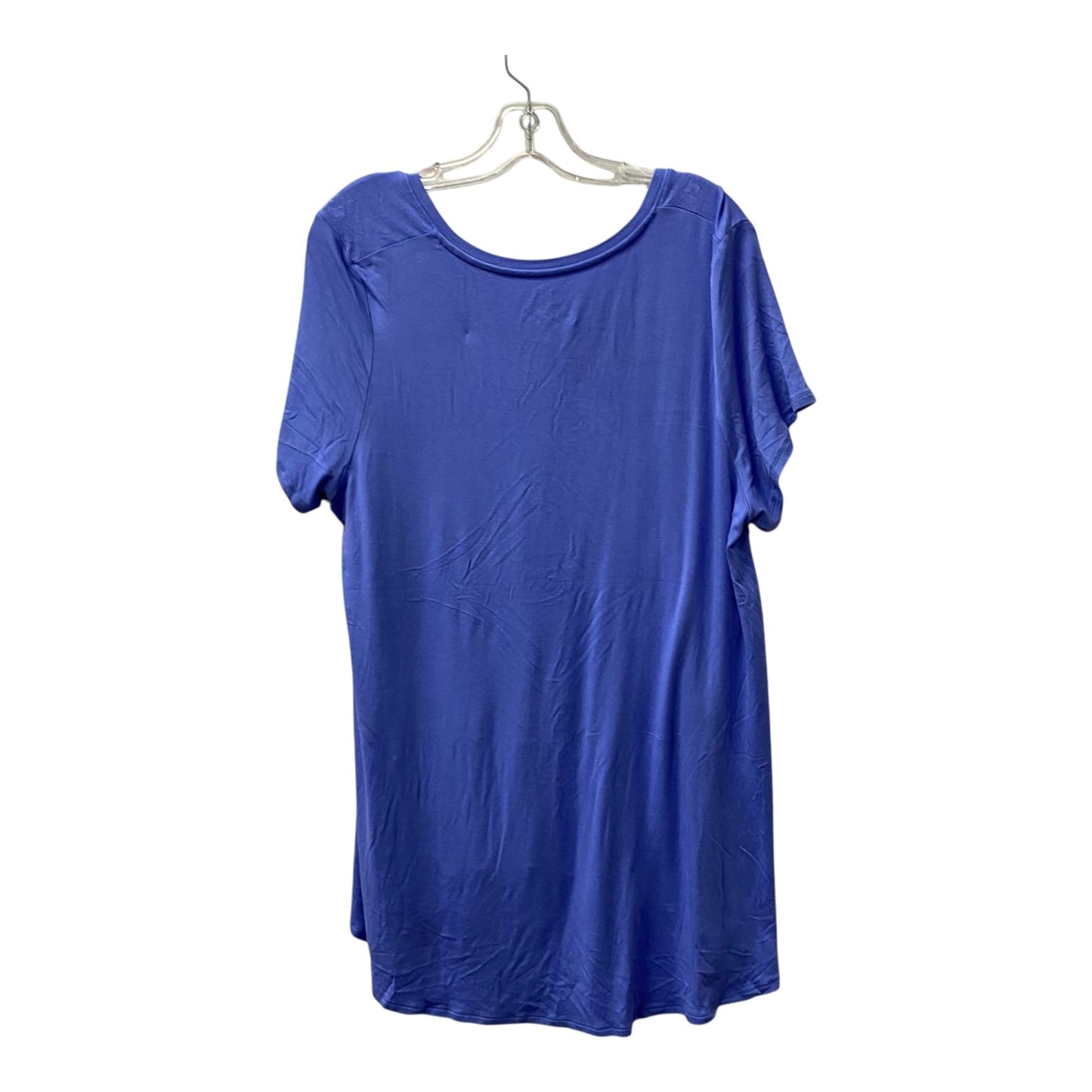 Top Ss Basic By Hue In Blue, Size:1X