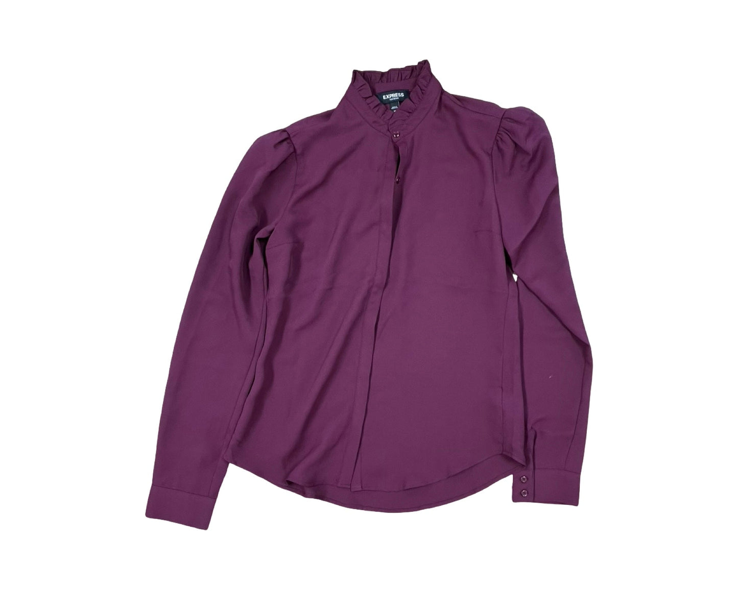 Blouse Ls By Express In Purple, Size:Xs