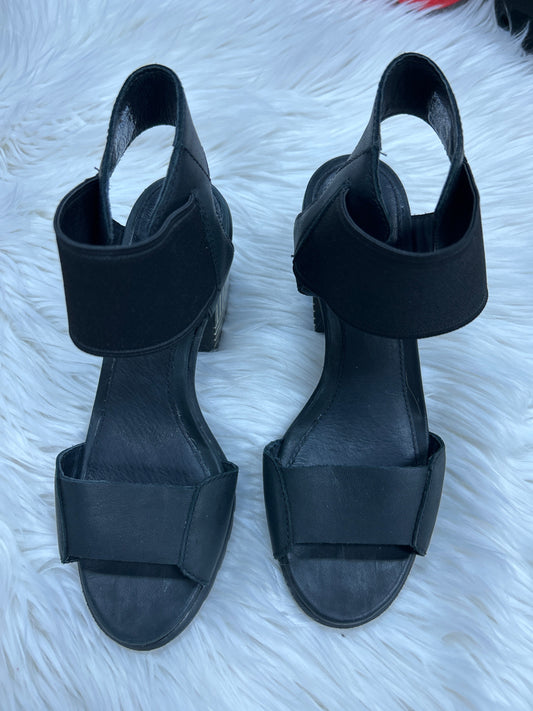 Sandals Heels Block By Sorial In Black, Size:7