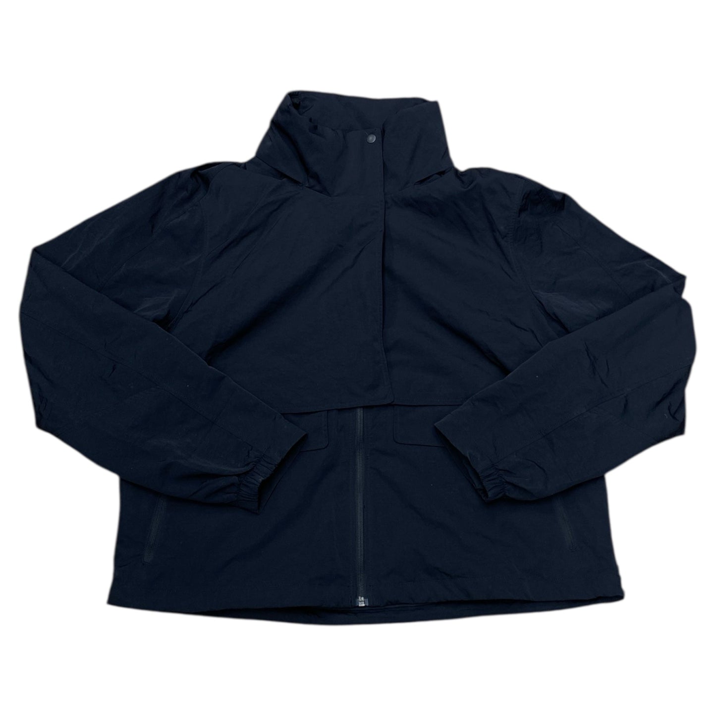 Athletic Jacket By Lululemon In Black, Size:12
