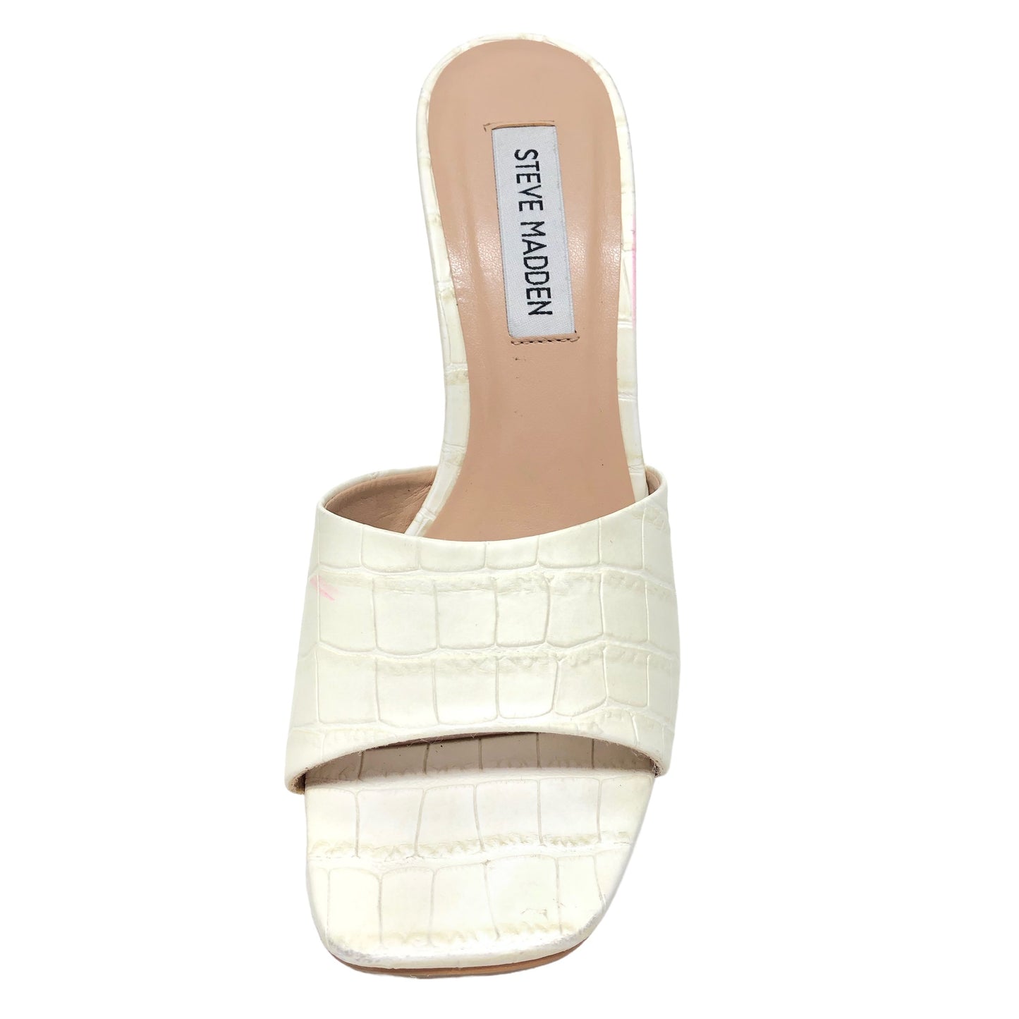 Cream Sandals Heels Wedge Steve Madden, Size 6.5