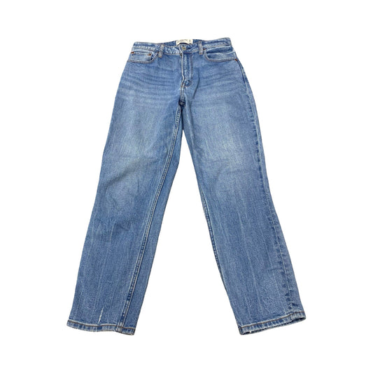 Jeans Straight By Abercrombie And Fitch In Blue Denim, Size:4