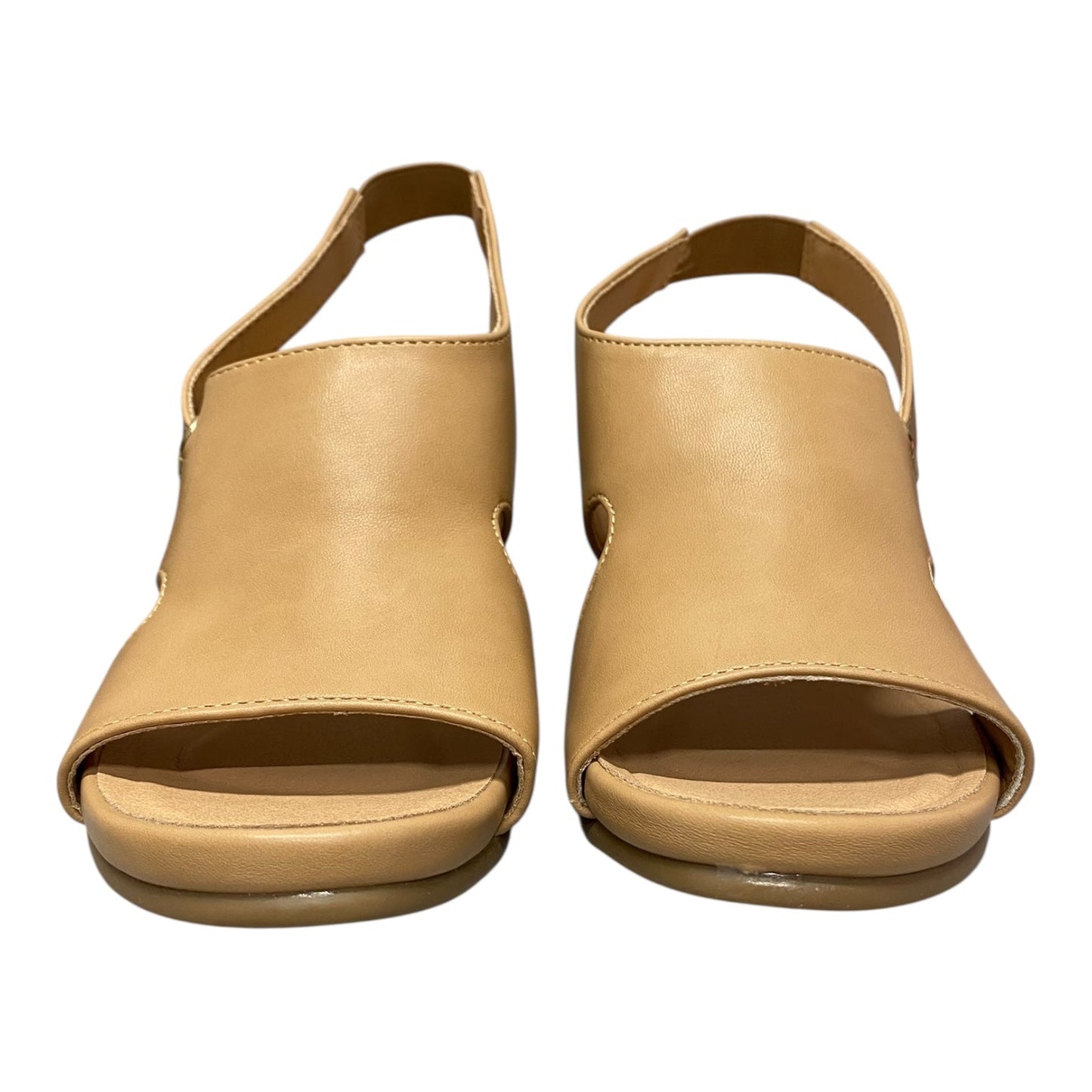 Sandals Heels Wedge By Mootsies Tootsies In Tan, Size:8
