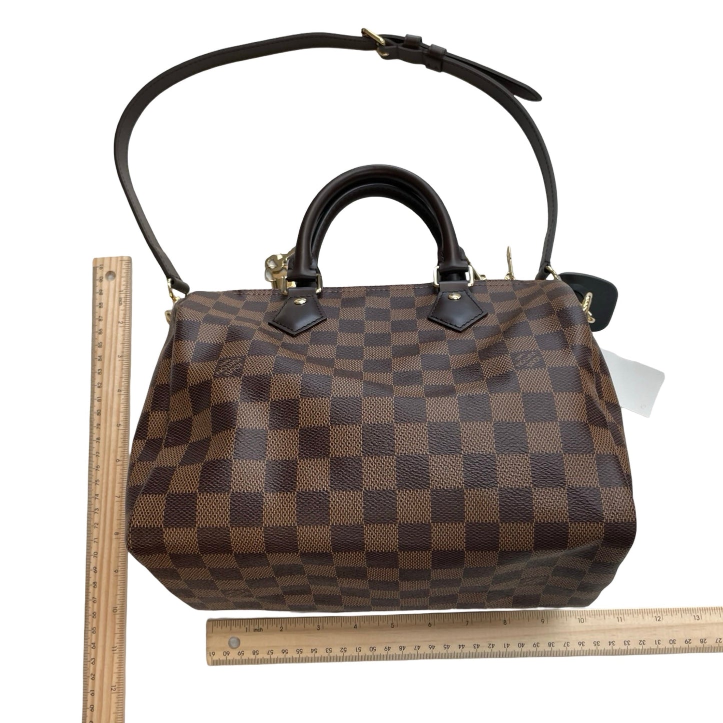 Handbag Luxury Designer By Louis Vuitton In Brown, Size:Small