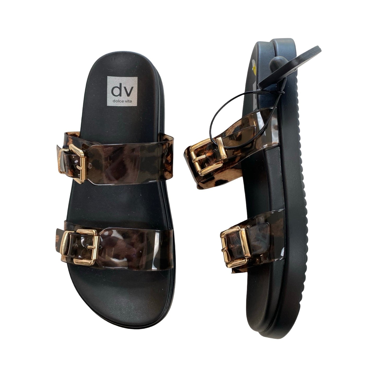 Sandals Flats By Dolce Vita In Animal Print, Size:9