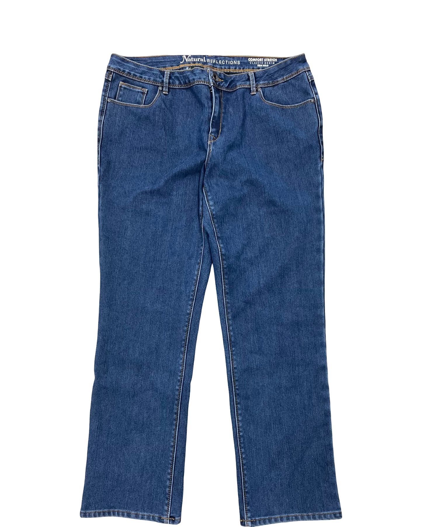 Jeans Boot Cut By Natural Reflections In Blue Denim, Size:16