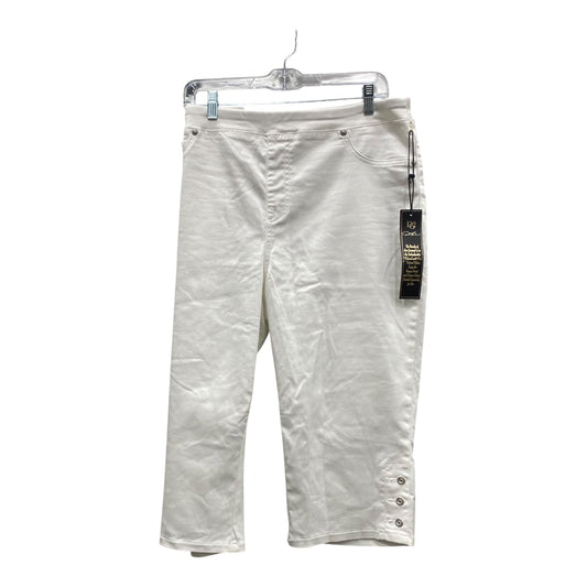 Capris By Diane Gilman In White, Size:18