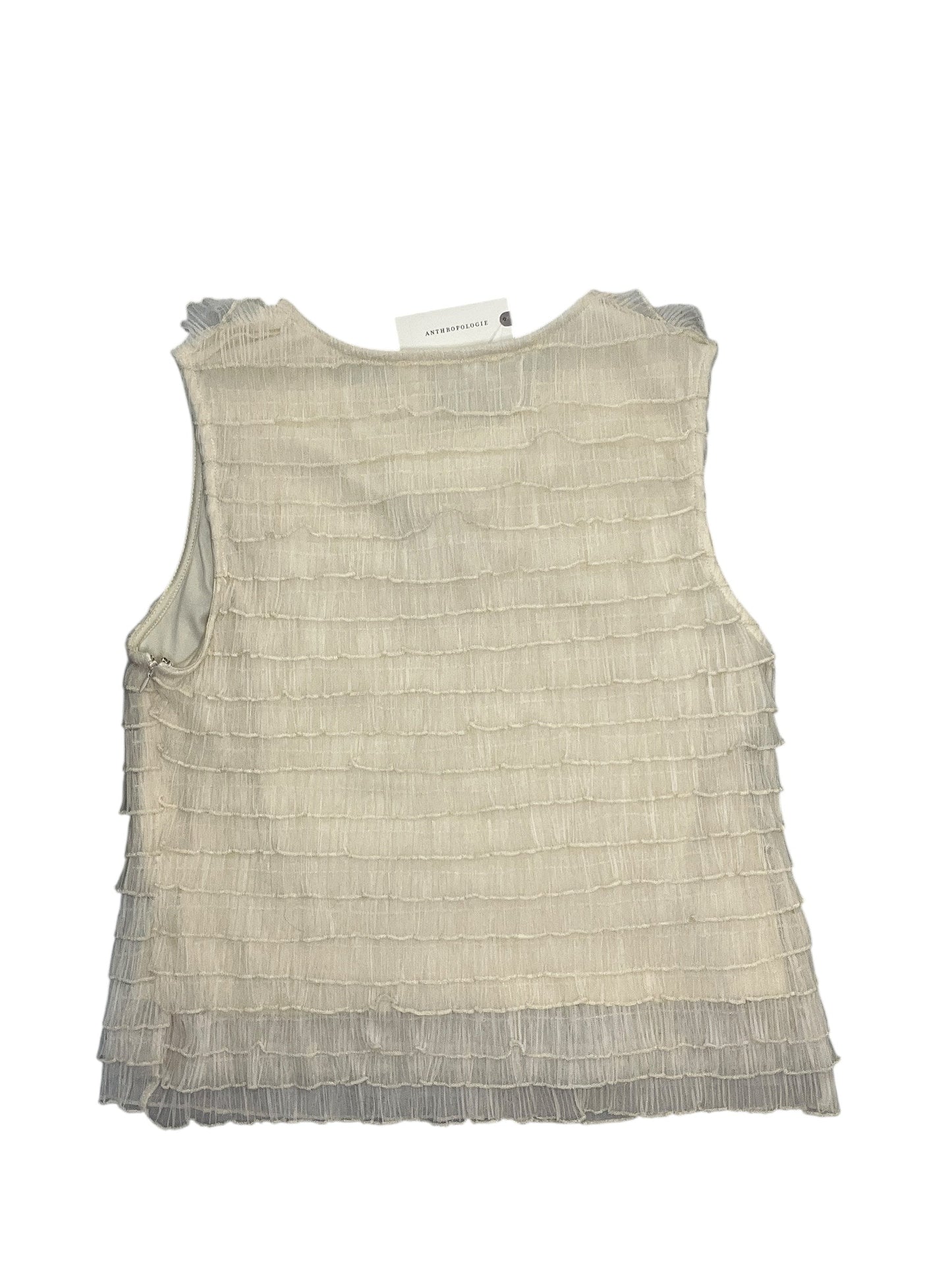 Blouse Sleeveless By Blue Tassel In Cream, Size:M
