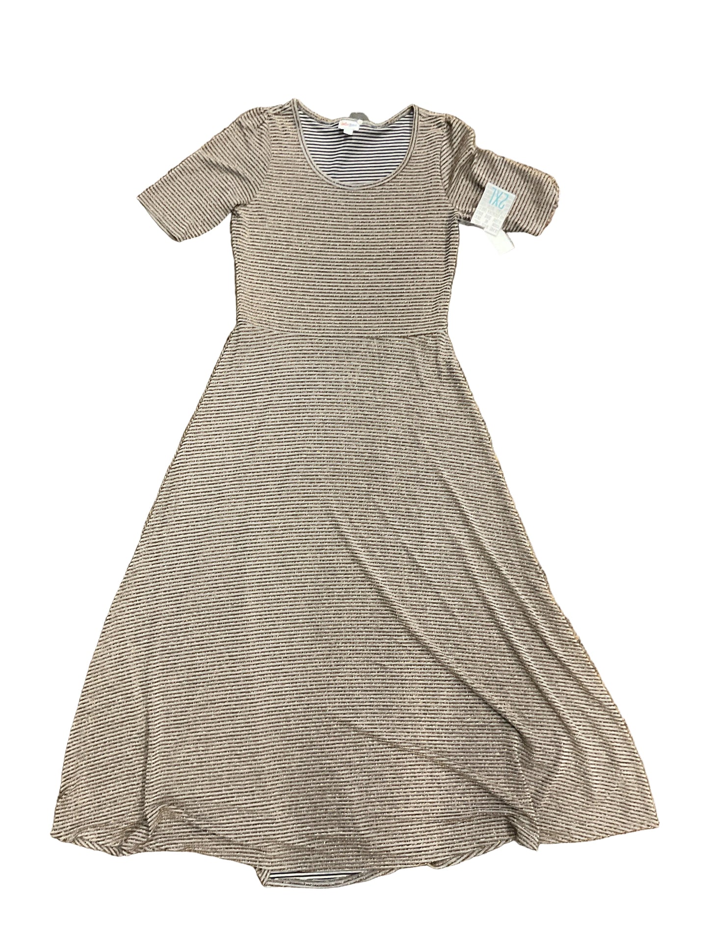 Dress Casual Maxi By Lularoe In Striped Pattern, Size: 2x