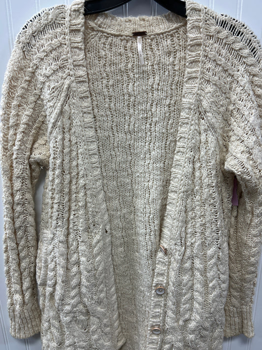 Sweater Cardigan By Free People In Cream, Size:S
