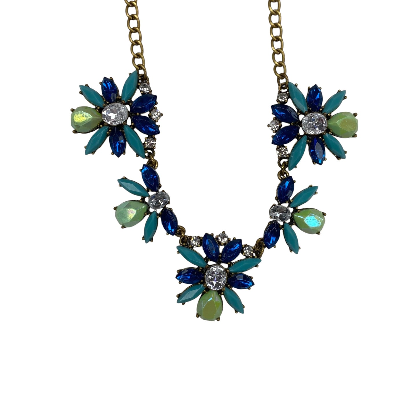 Necklace Statement By J. Crew In Blue & Gold