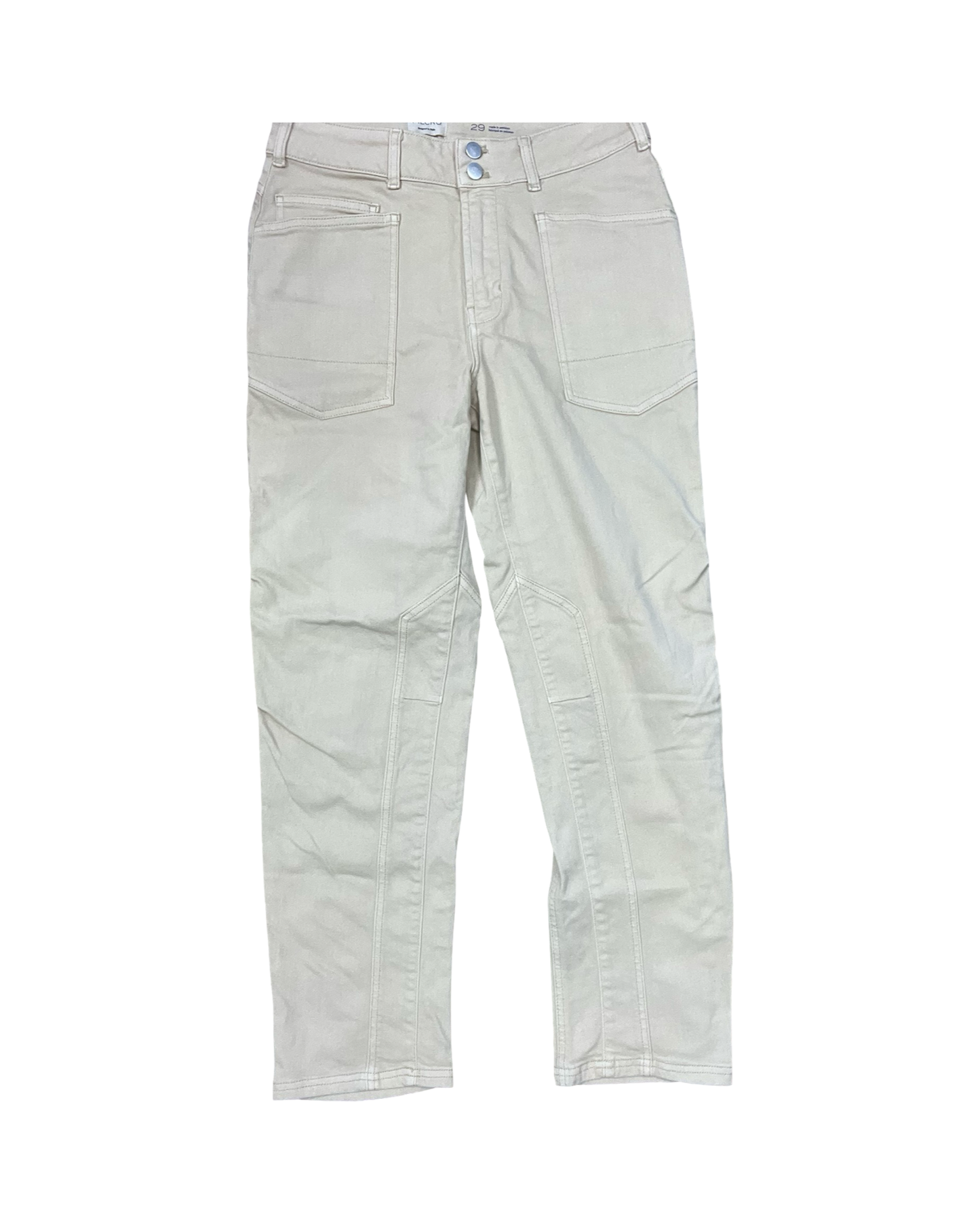 Jeans Boyfriend By Pilcro In Cream Denim, Size:8