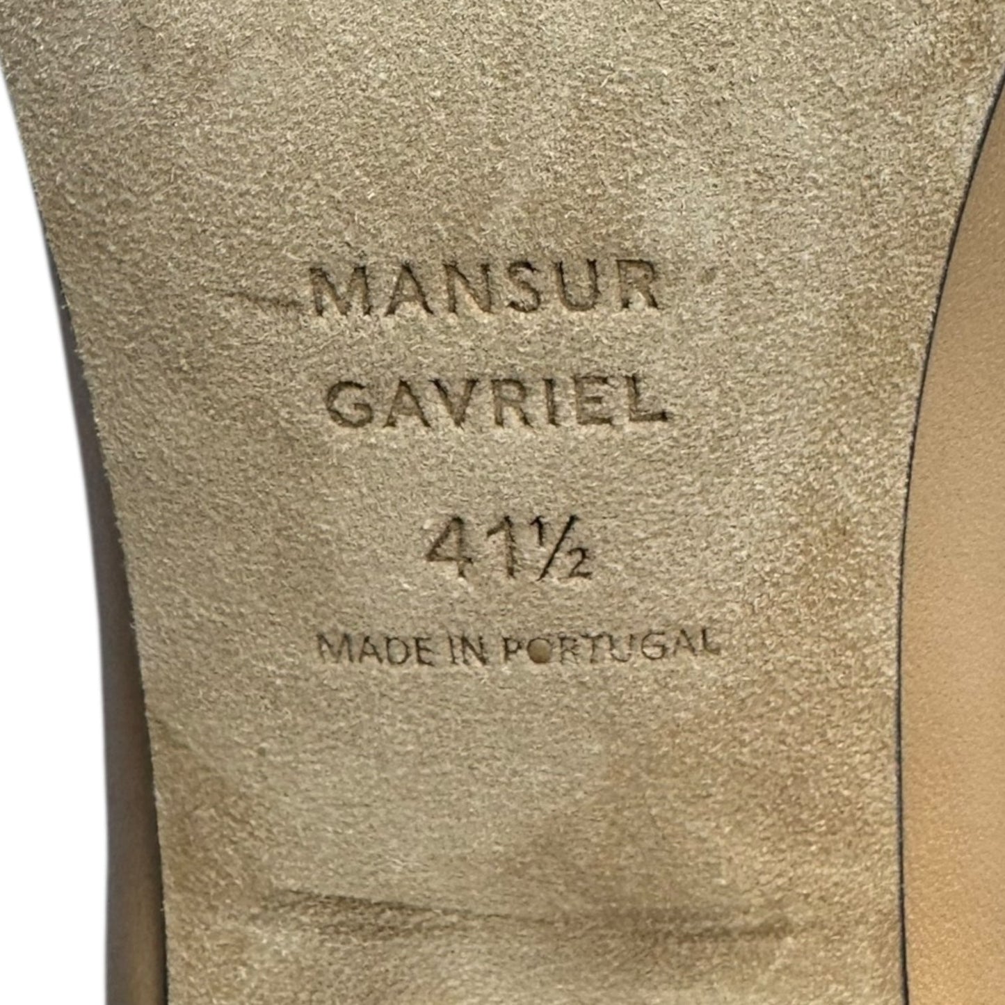 Glove Leather Heel Boots Designer By Mansur Gavriel In Tan, Size: 10.5