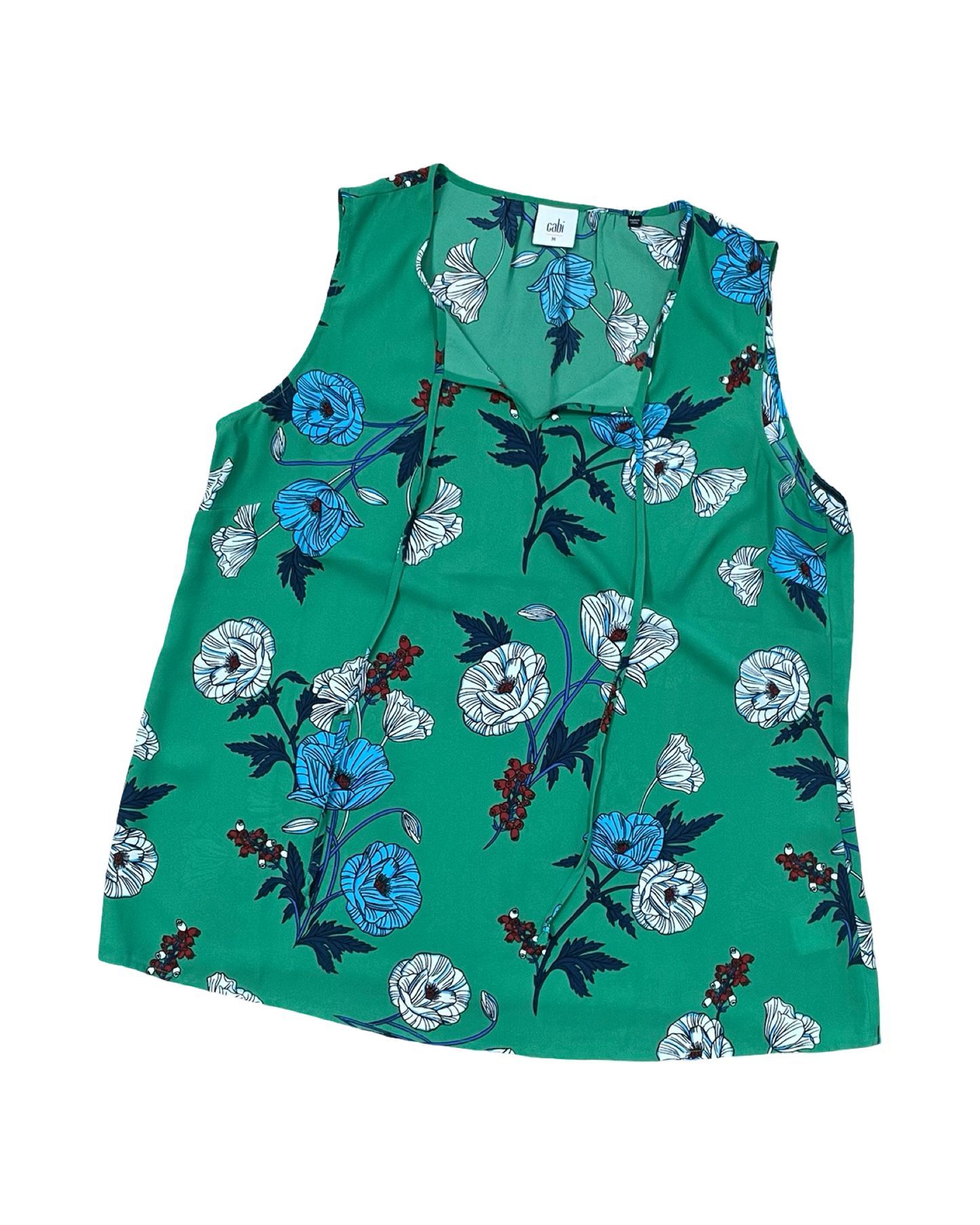Top Sleeveless By Cabi In Green, Size:M