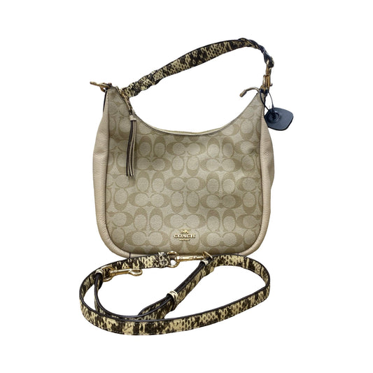 Handbag Designer By Coach In Cream, Size:Medium