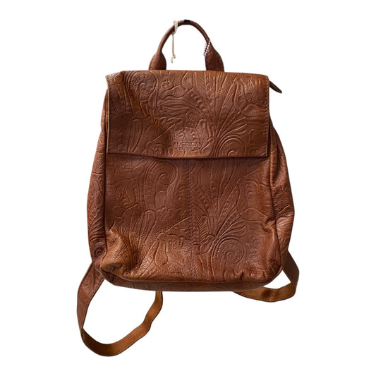 Backpack Leather By American Leather In Brown, Size:Medium