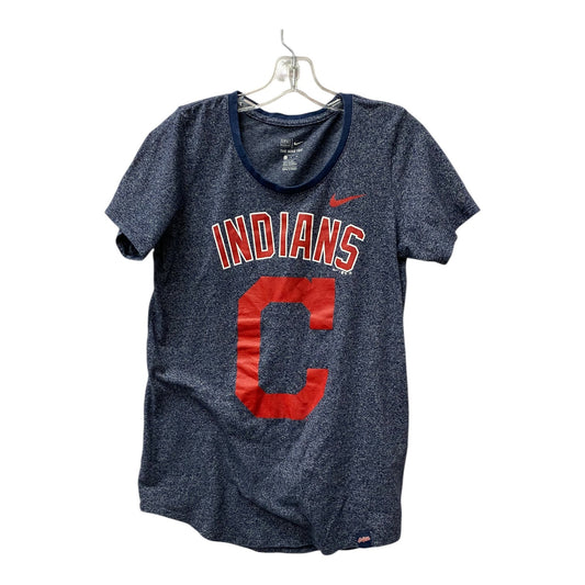 Athletic Top Ss By Nike In Blue & Red, Size:S