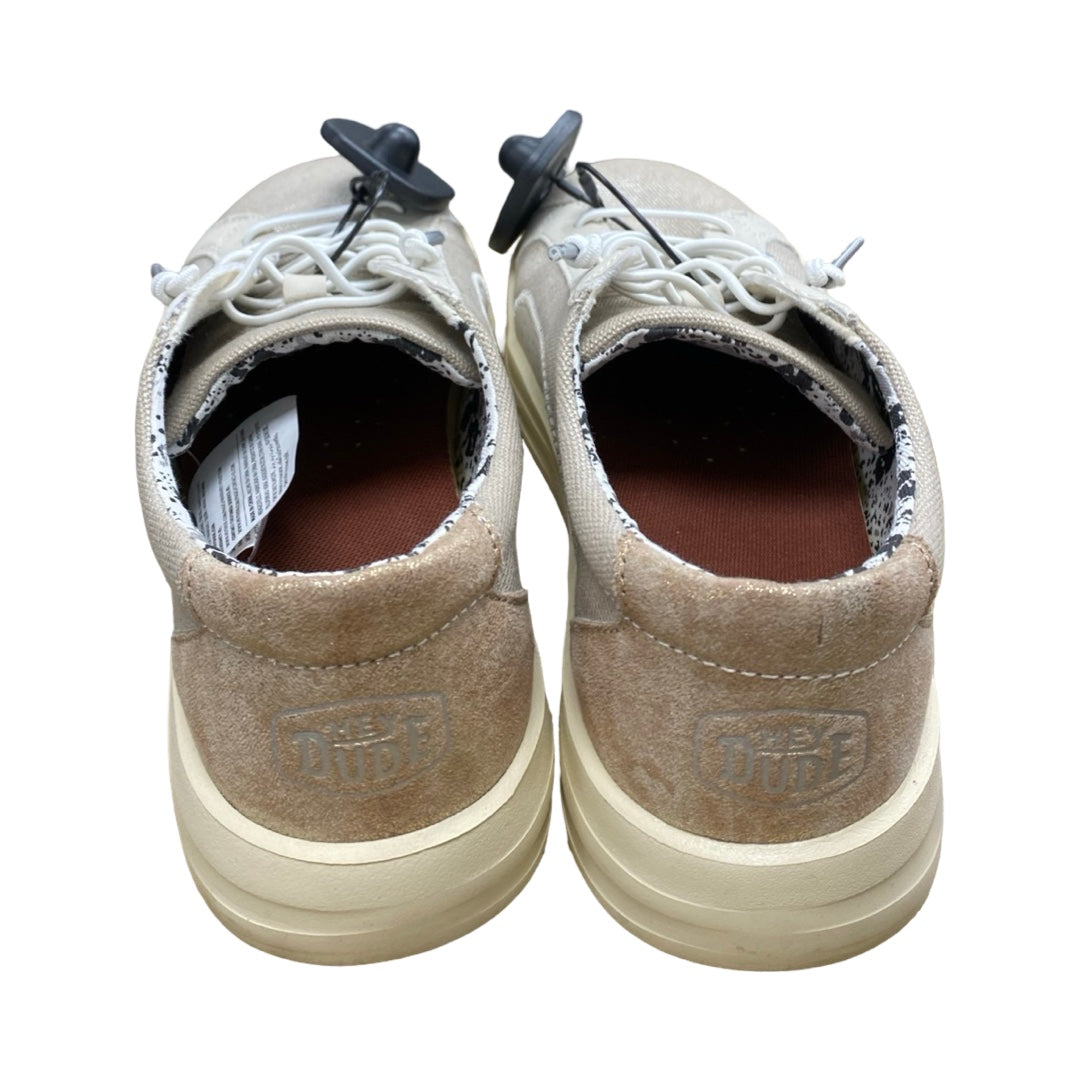 Shoes Sneakers By Hey Dude In Beige, Size:8