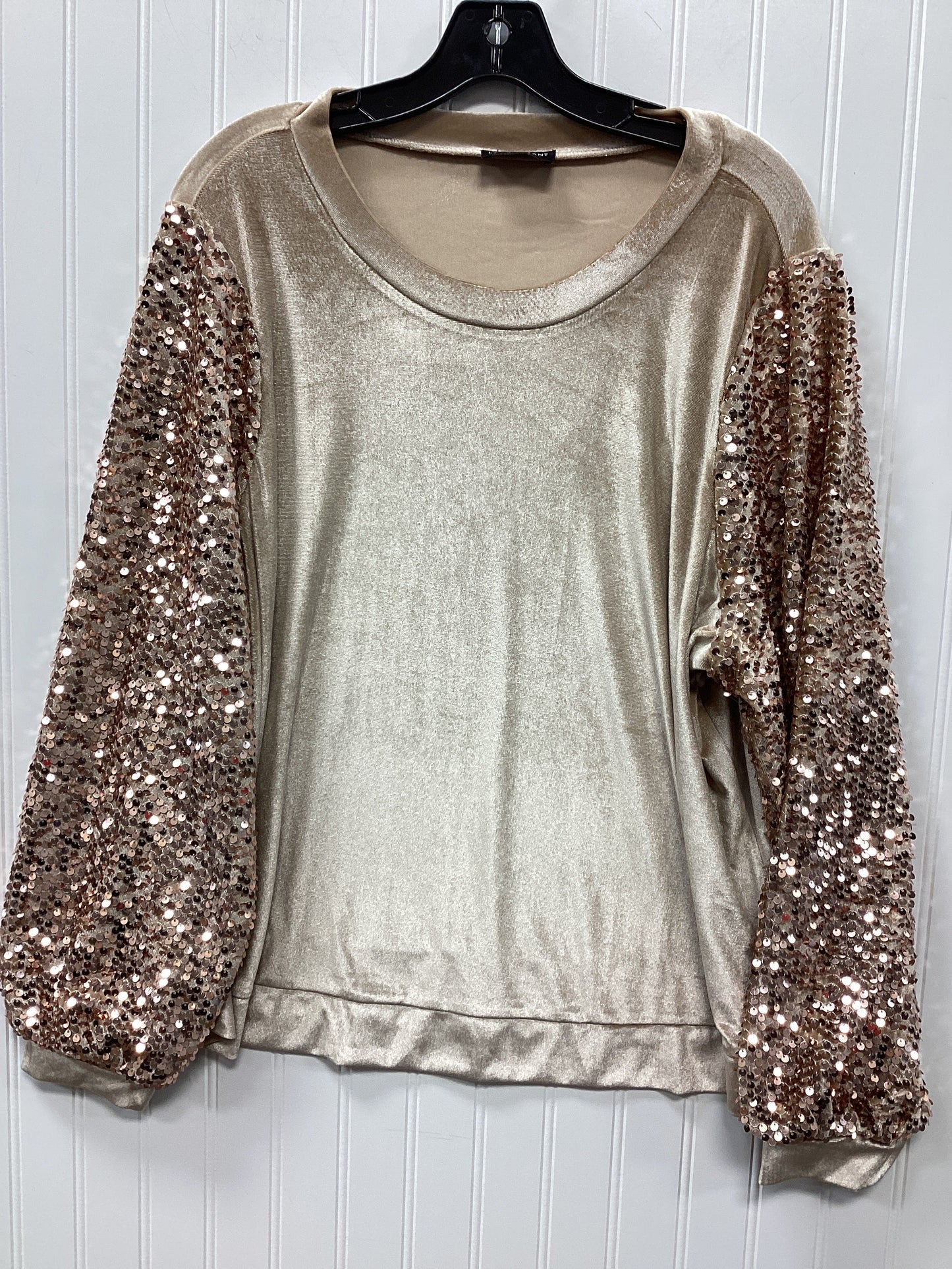 Top Ls By Lane Bryant In Gold, Size:1X