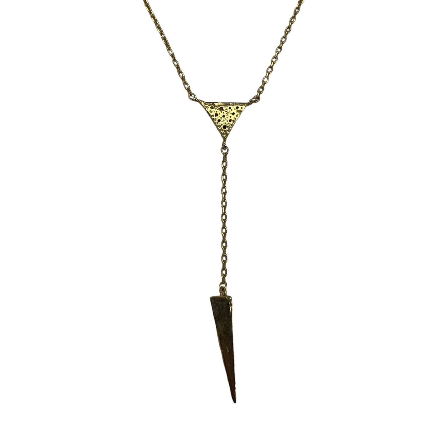 Necklace Lariat & Y-Drop By Cmf In Gold