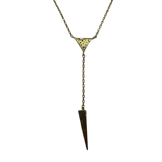 Necklace Lariat & Y-Drop By Cmf In Gold