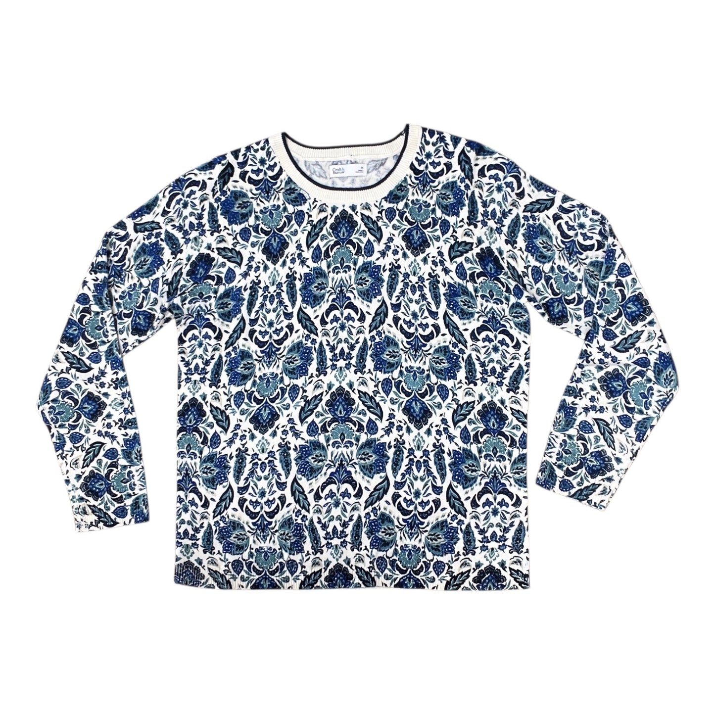 Top Ls By Croft And Barrow In Blue & Cream, Size:M
