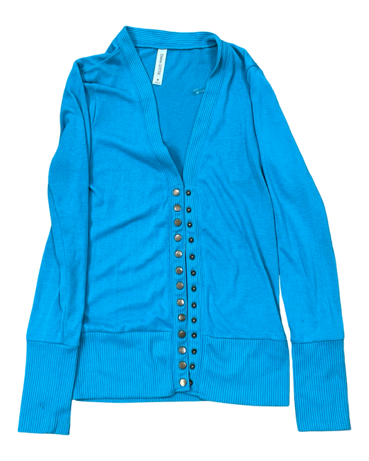 Cardigan By Zenana Outfitters In Teal, Size:M