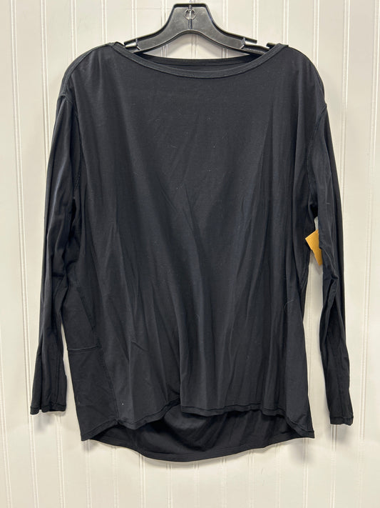 Athletic Top Ls Collar By Lululemon In Black, Size:M