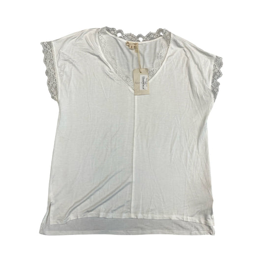 Top Ss By Hem & Thread In White, Size:M