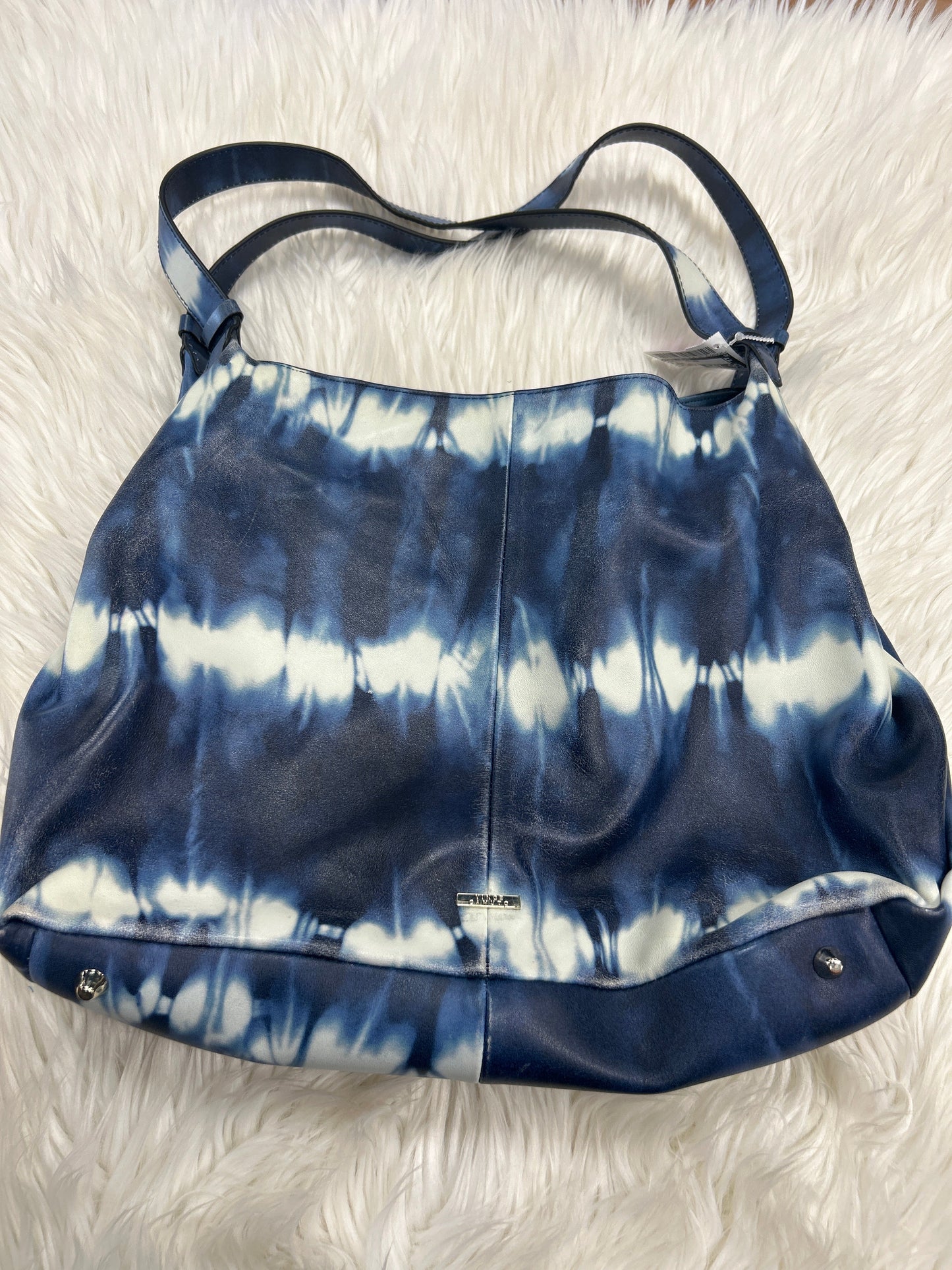 Handbag Leather By Vince Camuto In Blue, Size:Large