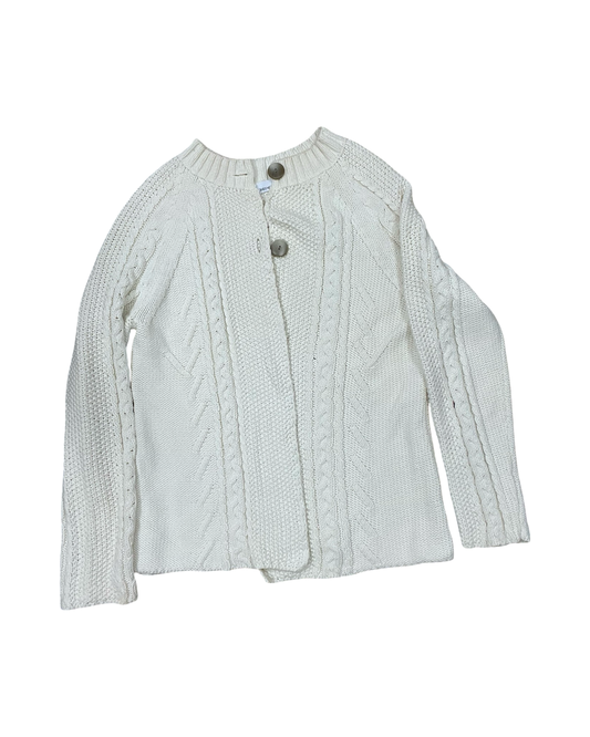 Sweater Cardigan By Jones New York In Cream, Size:Xl