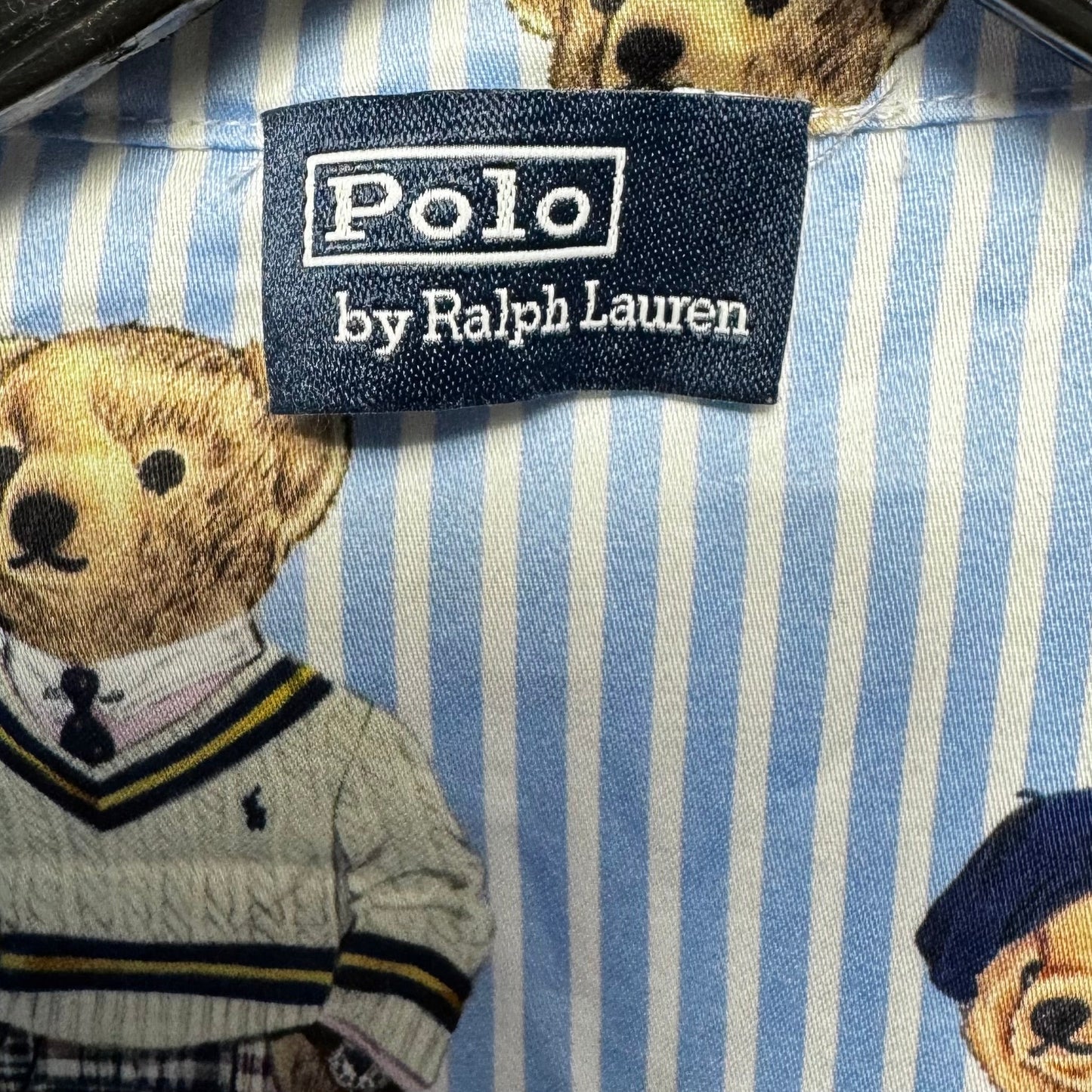 Polo Bear Cotton Sateen Pajama Set By Polo Ralph Lauren In Striped Pattern, Size: M ESTIMATED
