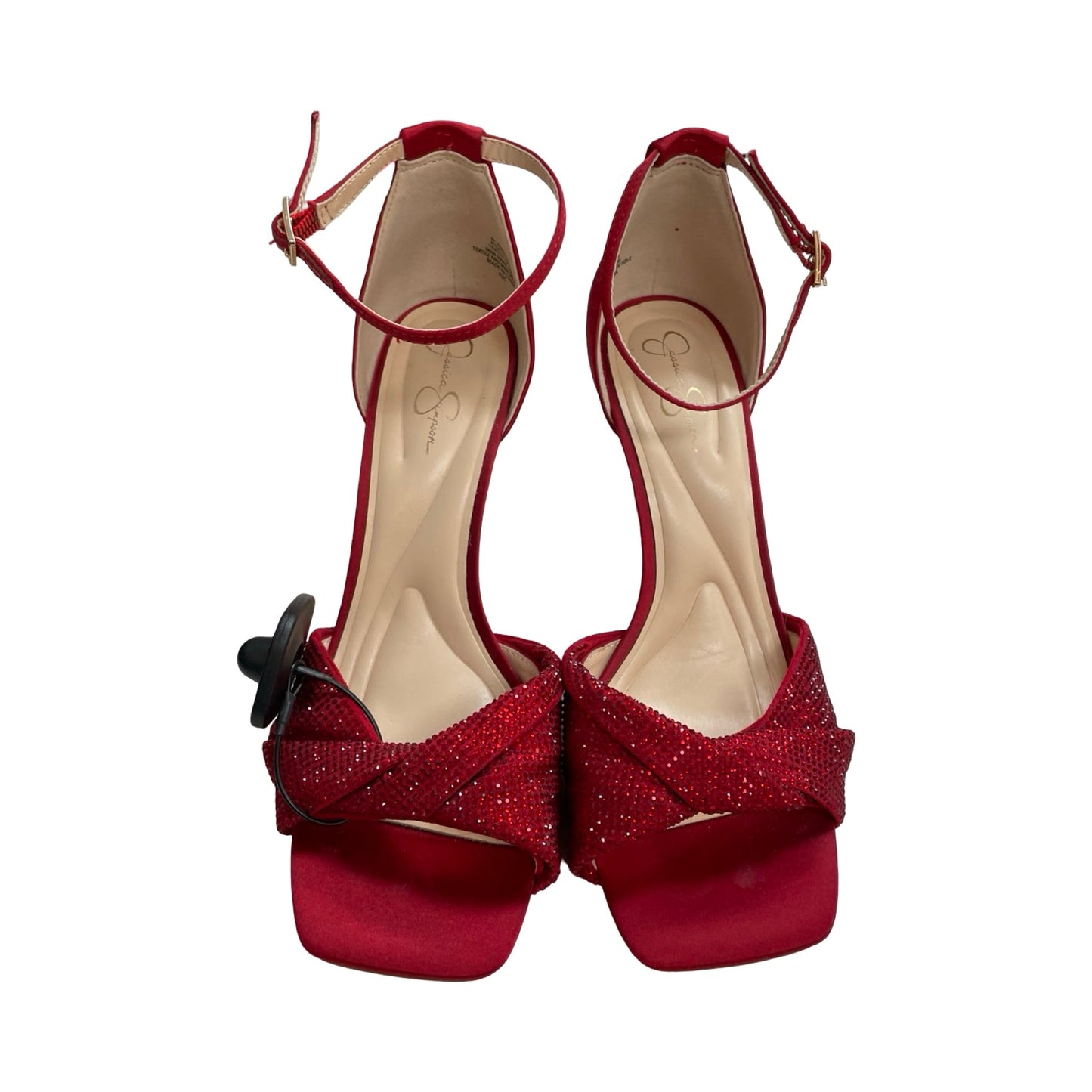 Sandals Heels Stiletto By Jessica Simpson In Red, Size:8.5
