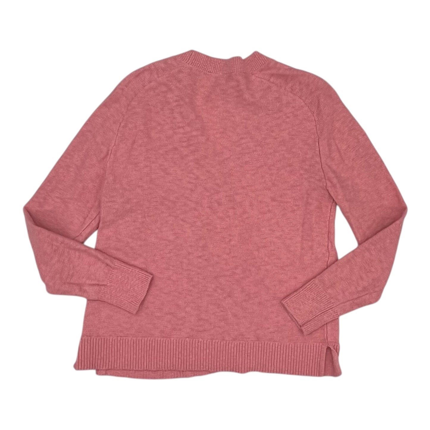 Sweater Cardigan By Loft In Pink, Size:M