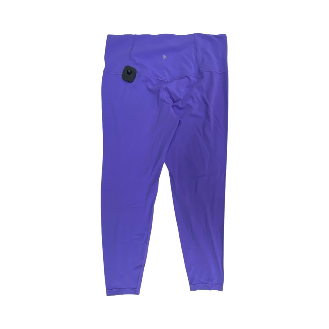 Athletic Leggings By Athleta In Purple, Size:1X