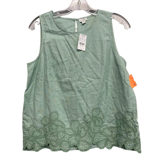 Top Sleeveless Basic By J. Crew In Green, Size:S