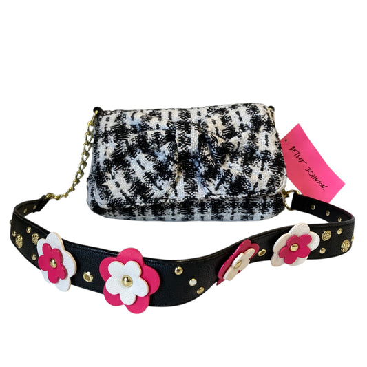 Crossbody By Betsey Johnson In Black & White, Size:Small