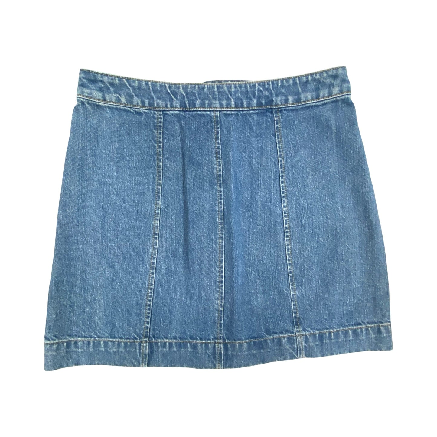 Skirt Midi By Loft In Blue Denim, Size:4