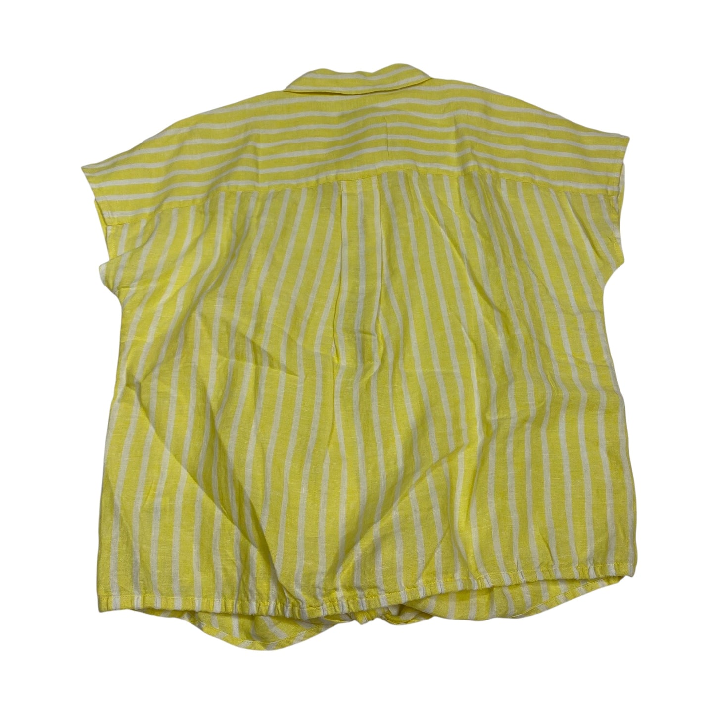 Top Ss By Talbots In White & Yellow, Size:S