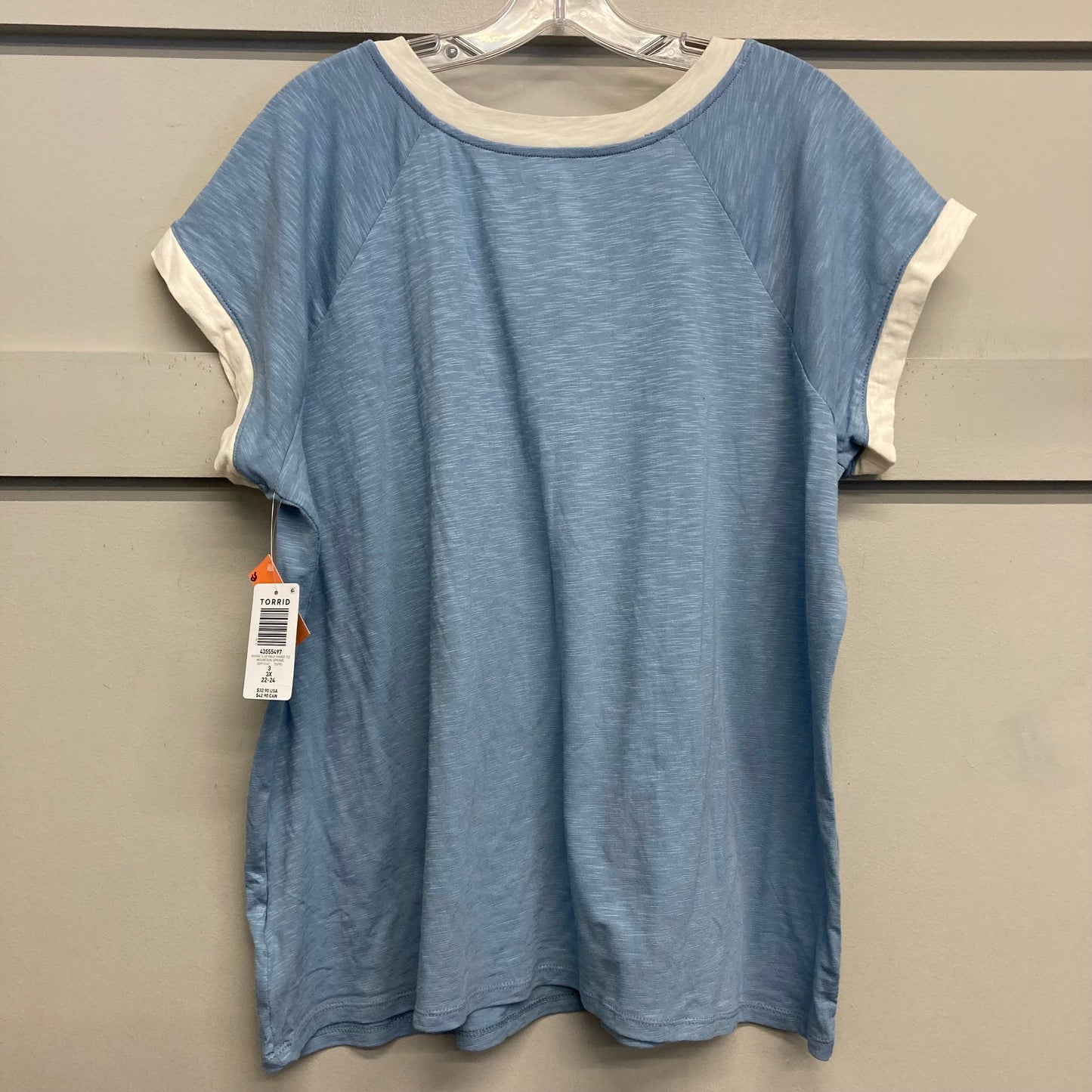 Top Ss Basic By Torrid In Blue, Size:3X