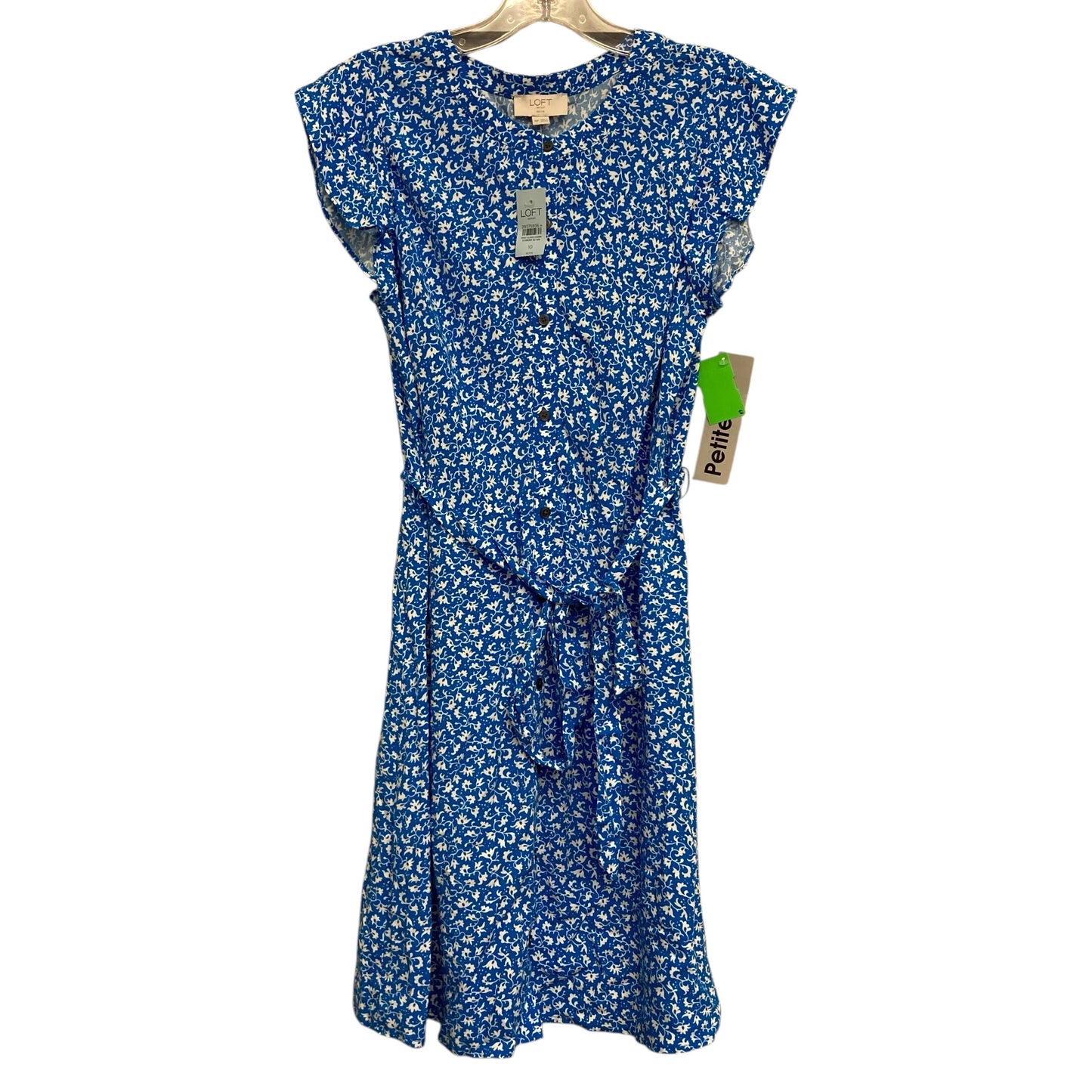Dress Casual Short By Loft In Blue & White, Size:M