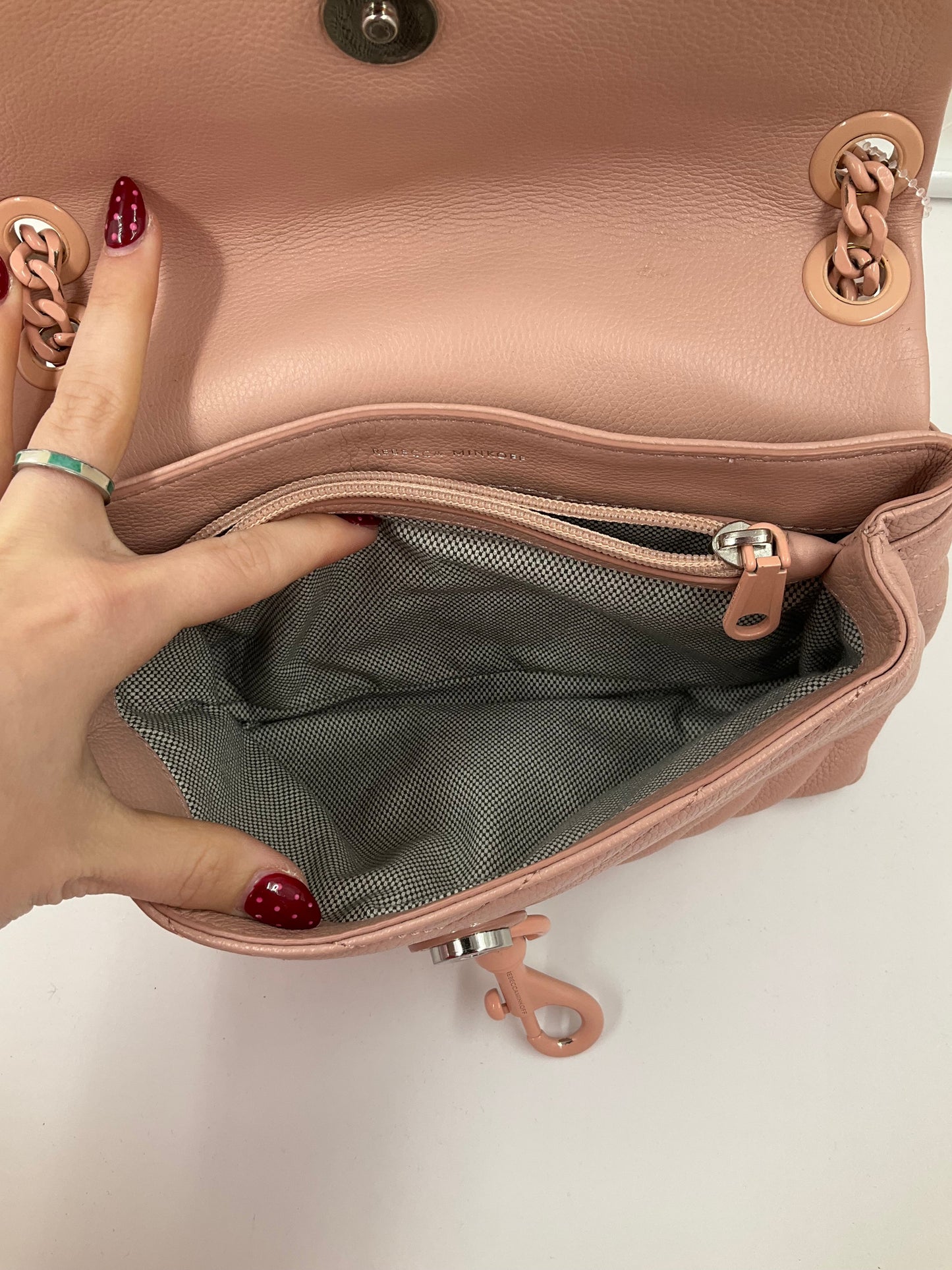 Crossbody Designer By Rebecca Minkoff In Pink, Size:Medium