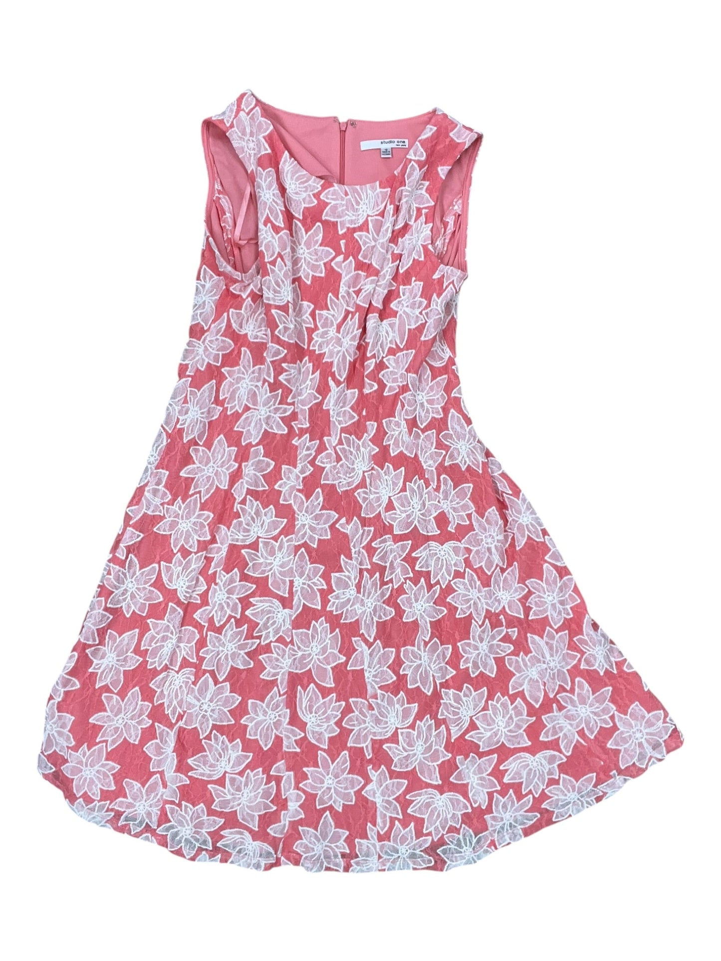 Dress Casual Midi By Studio 1 In Pink, Size:L