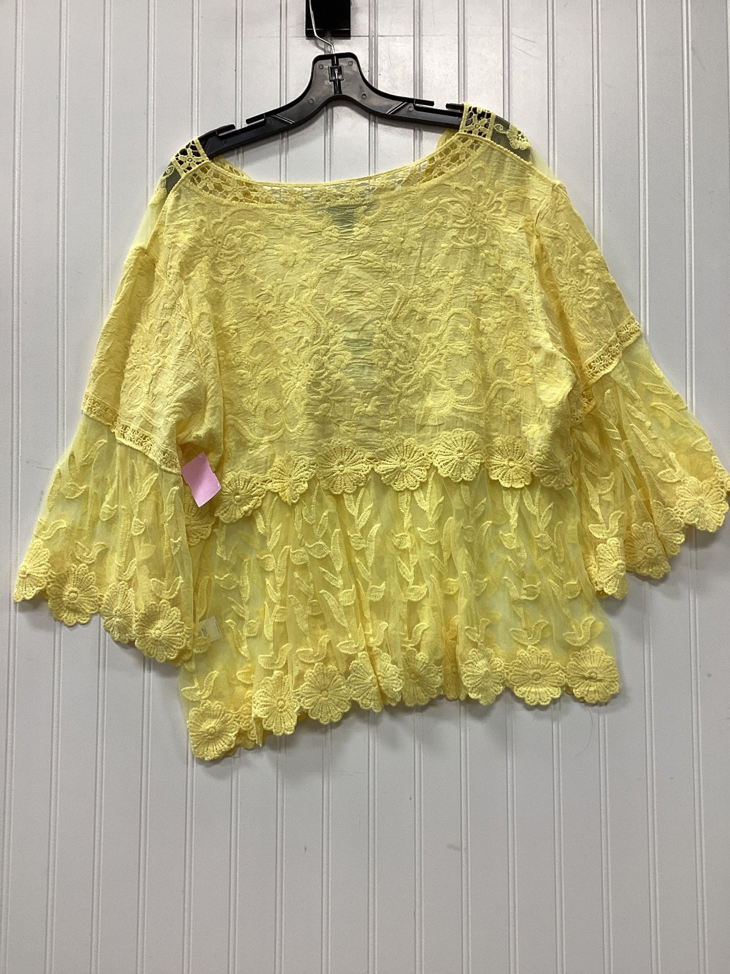 Top Ls By Davi & Dani In Yellow, Size:1X