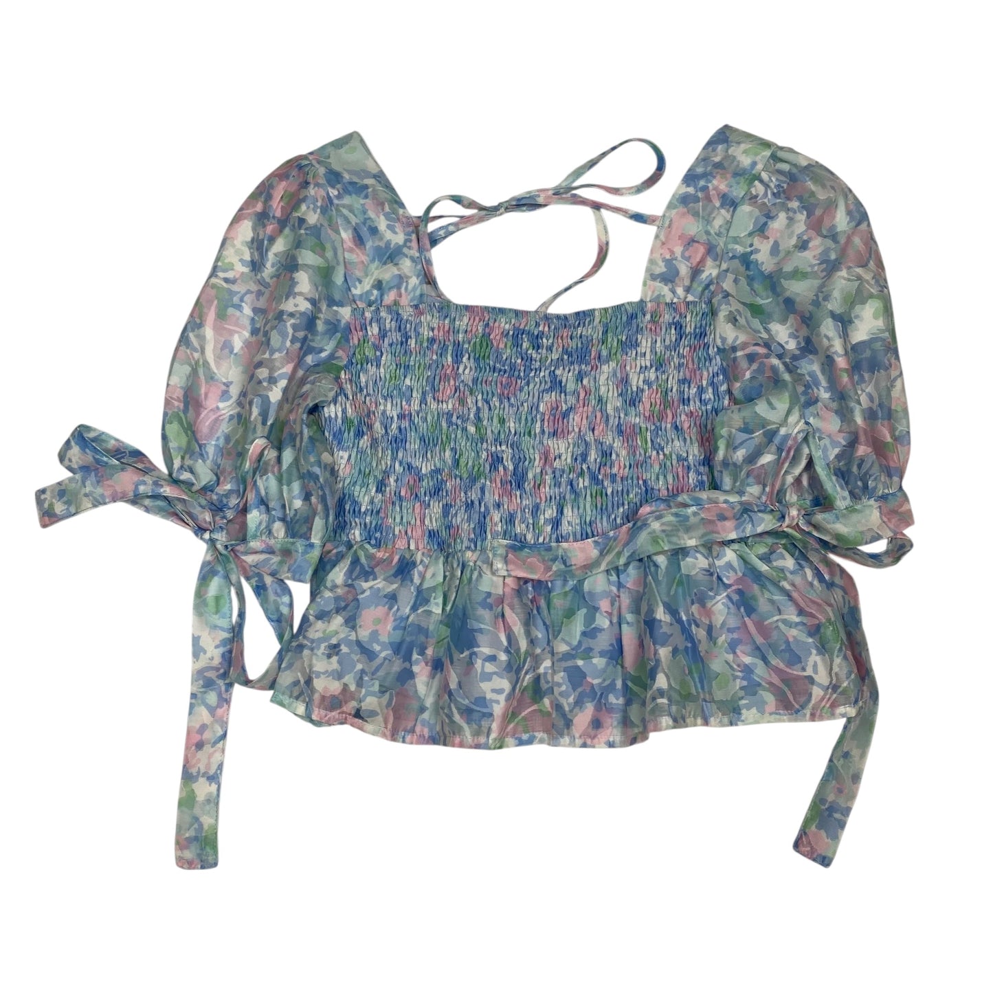 Blouse Ss By Lena In Blue, Size:S