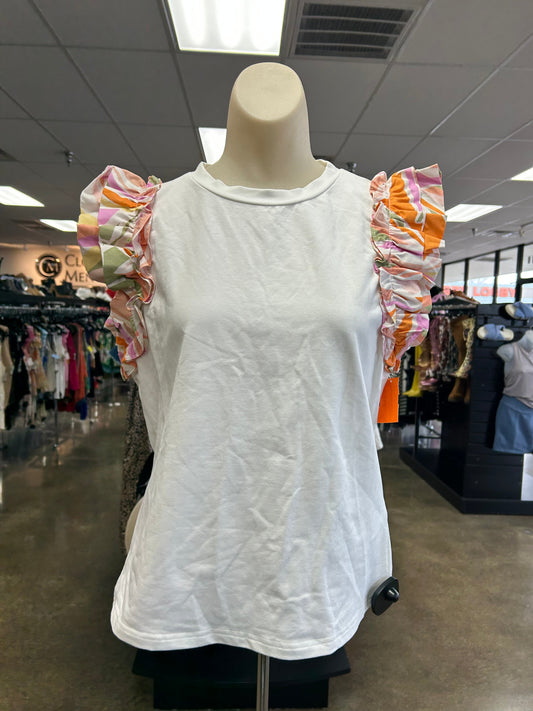 Top Sleeveless By Strut & Bolt In White, Size:M