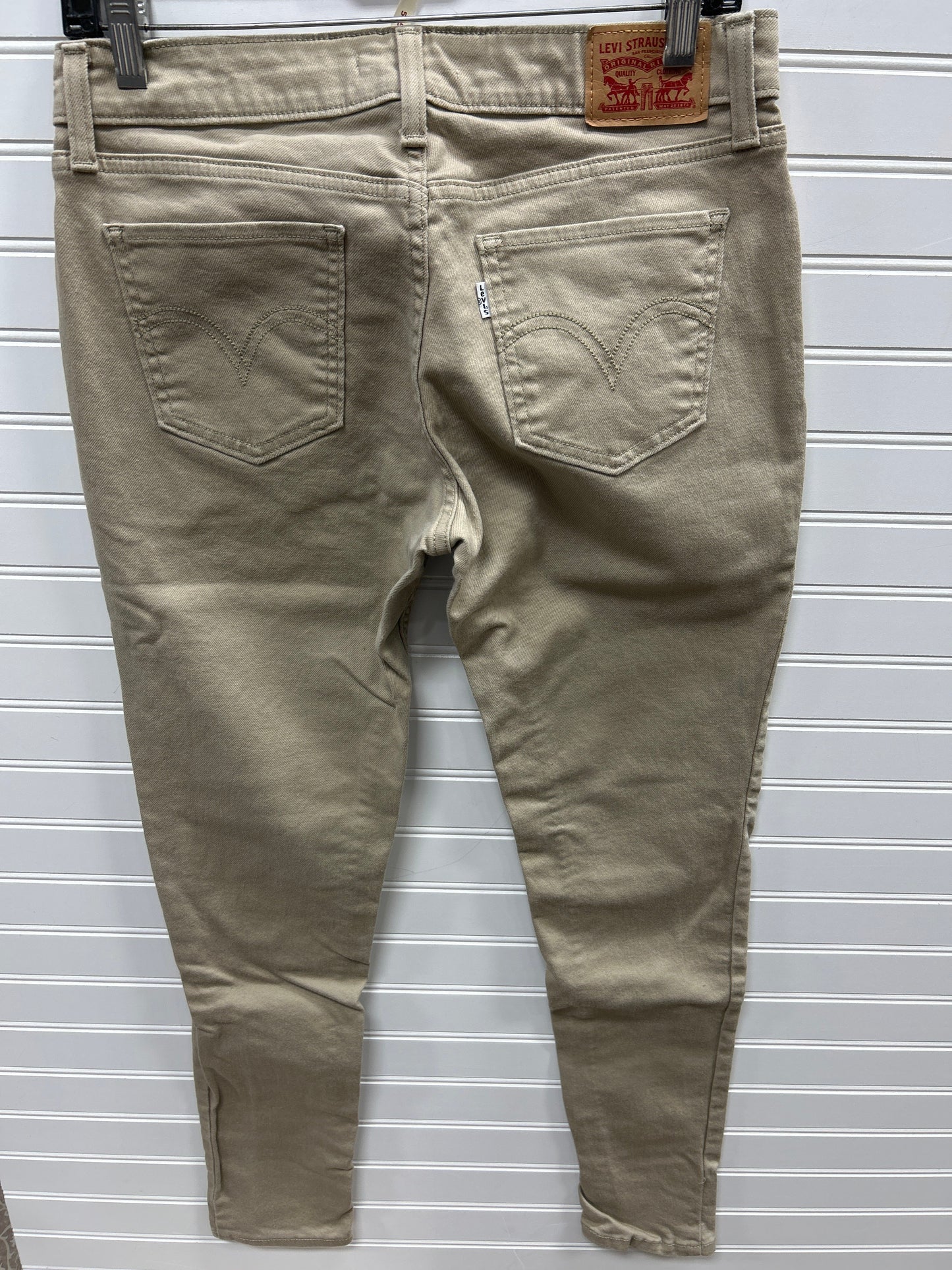 Jeans Skinny By Levis In Tan Denim, Size:8