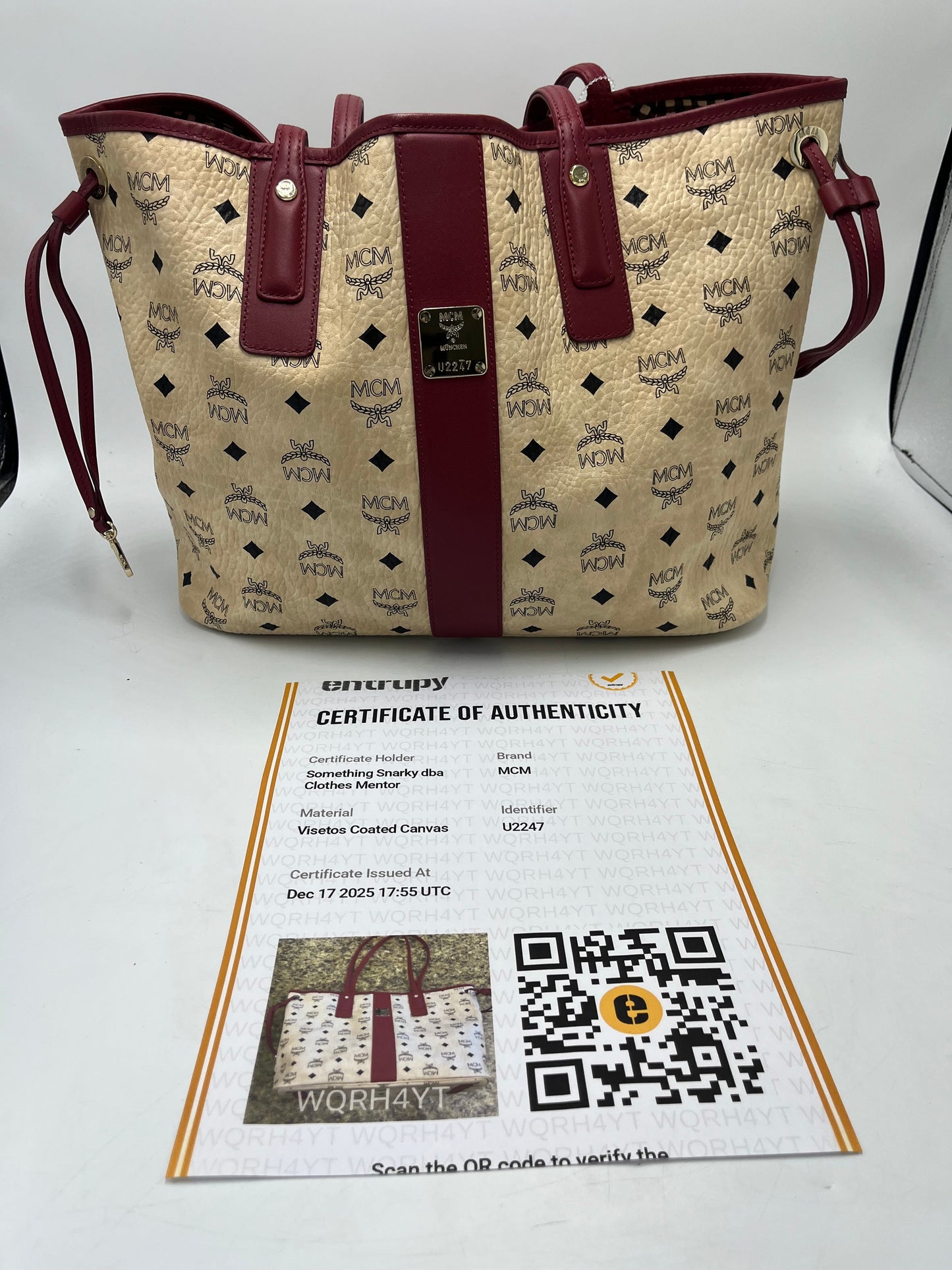 MCM Liz Shopper Luxury Designer Tote w/ Pouchette