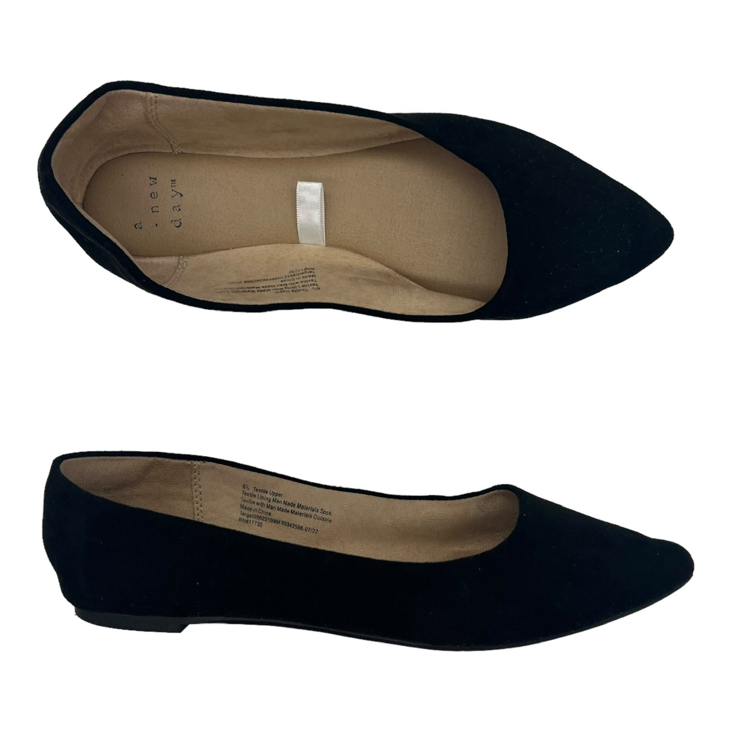 BLACK SHOES FLATS by A NEW DAY Size:6.5