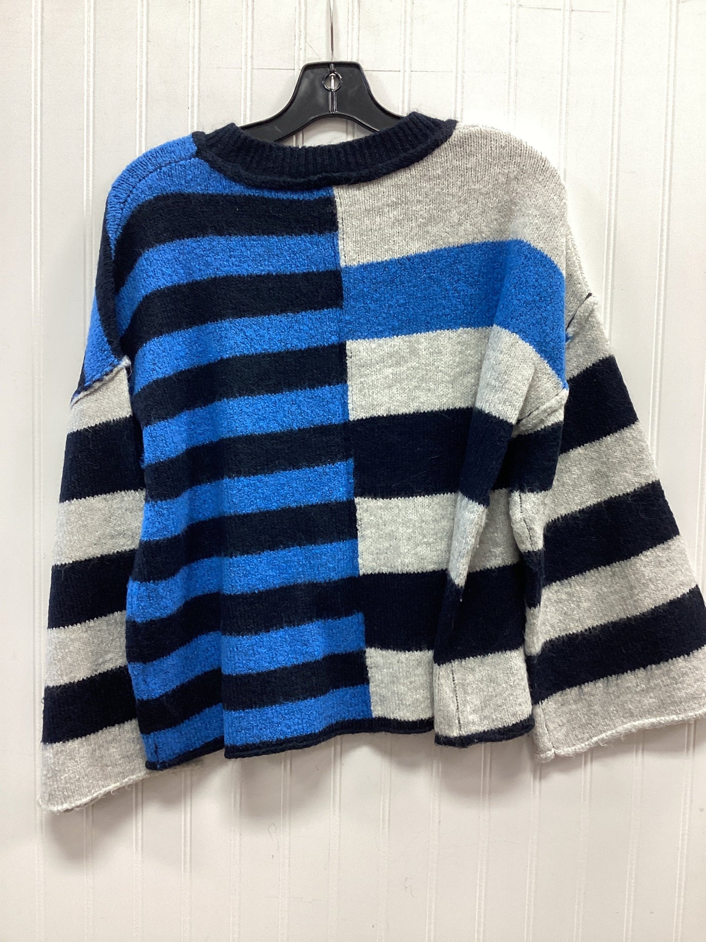 Sweater By Mustard Seed In Blue & Grey, Size:S